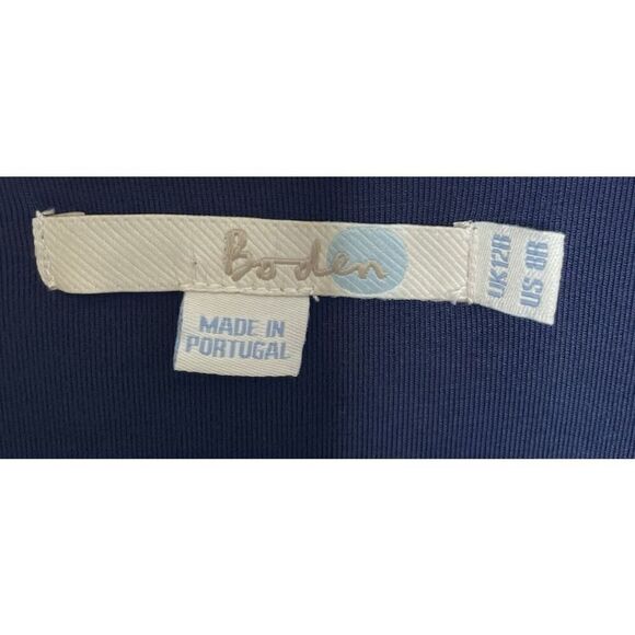 Boden size 8 Blue Floral Pant Jumpsuit Romper Wide Leg Maxi Pants Stretch - Picture 3 of 12